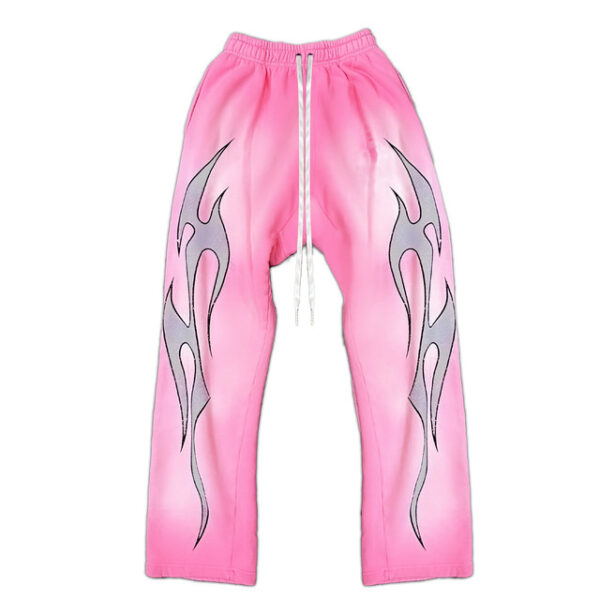 Hellstar Flame Sweatpants Pink | Buy Hellstar Flame Sweatpants Pink Online | Where To Buy Hellstar Flame Sweatpants Pink | Buy Mens Hellstar Sweatpants