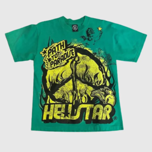 Hellstar Clothing Path To Paradise T-Shirt Green | Buy Hellstar Clothing Path To Paradise T-Shirt Green Online | Hellstar Paradise T-Shirt Green For Sale