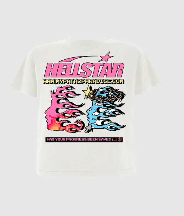 Hellstar Pixel T-Shirt White | Buy Hellstar Pixel T-Shirt White Online | Where To Buy Hellstar Pixel T-Shirt White | Hellstar Pixel T-Shirt White For Sale