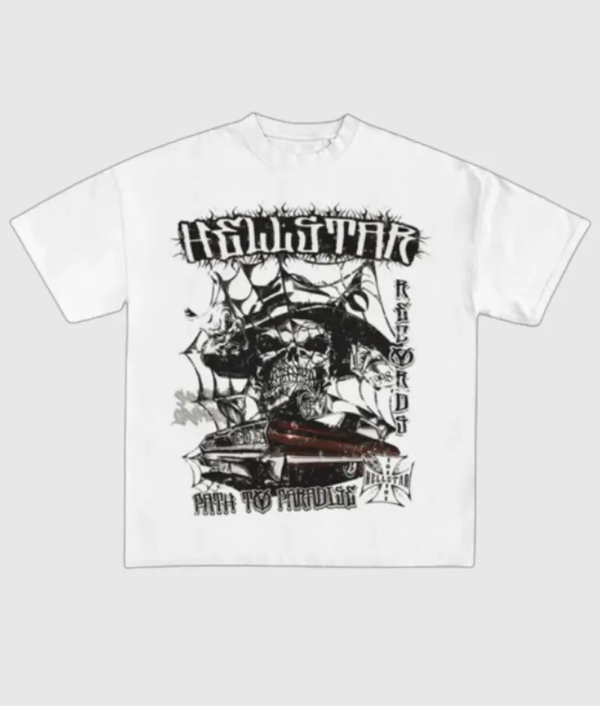 Hellstar Records Path White T-Shirt | Buy Hellstar Records Path White T-Shirt Online | Where To Buy Hellstar Records Path White T-Shirt Online