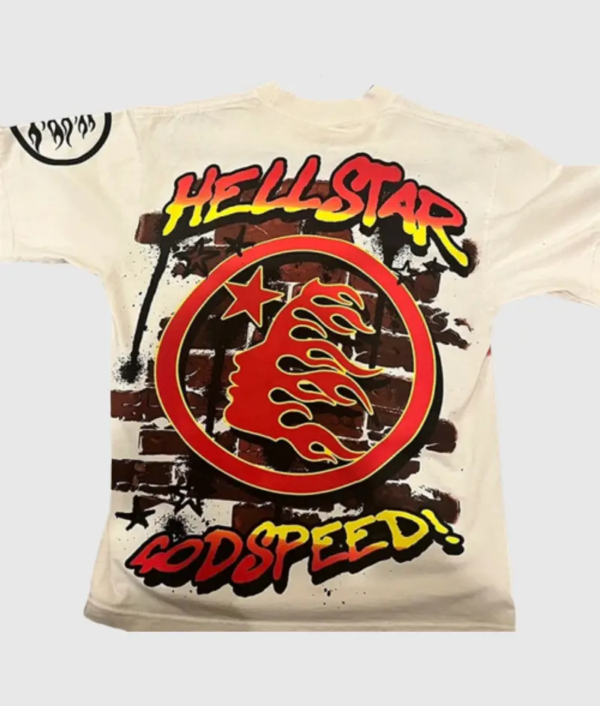 Hellstar Clothing God Speed T-Shirt Cream | Buy Hellstar Clothing God Speed T-Shirt Cream Online | Where To Buy Hellstar Clothing God Speed T-Shirt Cream