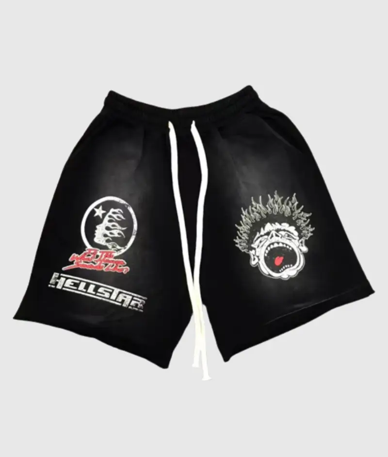 Hellstar Vintage Shorts Black | Buy Hellstar Vintage Shorts Black Online | Where To Buy Hellstar Vintage Shorts Black | Hellstar Vintage Shorts For Sale