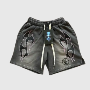 Hellstar Flame Shorts Grey | Where To Buy Hellstar Flame Shorts Grey Online | Hellstar Flame Shorts Grey For Sale | Buy Hellstar Flame Shorts Grey Online