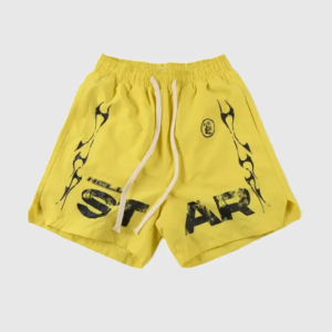 Hellstar Shorts Flames Yellow | Buy Hellstar Shorts Flames Yellow Online | Where To Buy Hellstar Shorts Flames Yellow | Mens Shorts Flames Yellow For Sale