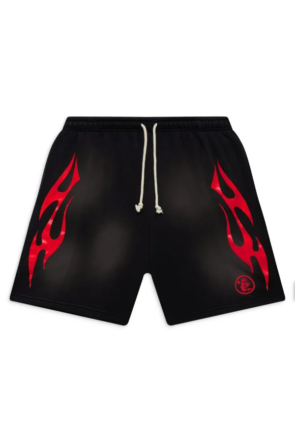 Hellstar Flame Black/Red Shorts