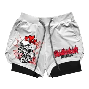 Hellstar Graphic Gym White Shorts